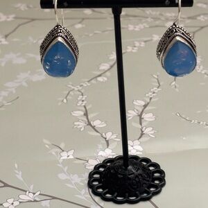 Opalite sterling silver earrings.